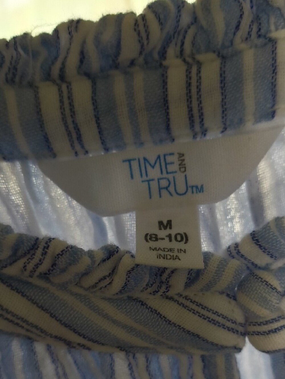 Time and Tru Light Blue and White Striped Maxi Sundress - Picture 2 of 7
